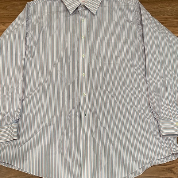 Brooks Brothers Non Iron Striped Dress Shirt 16.5 - Picture 5 of 5